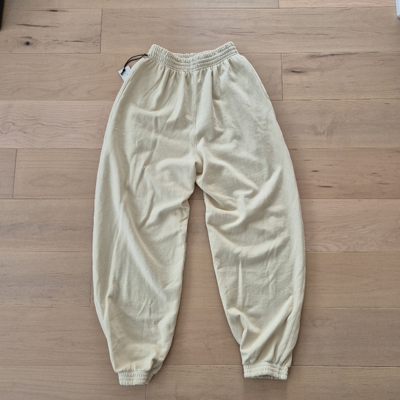 Agolde Balloon Curved Leg Sweatpants, light yellow XS - Picture 4 of 7
